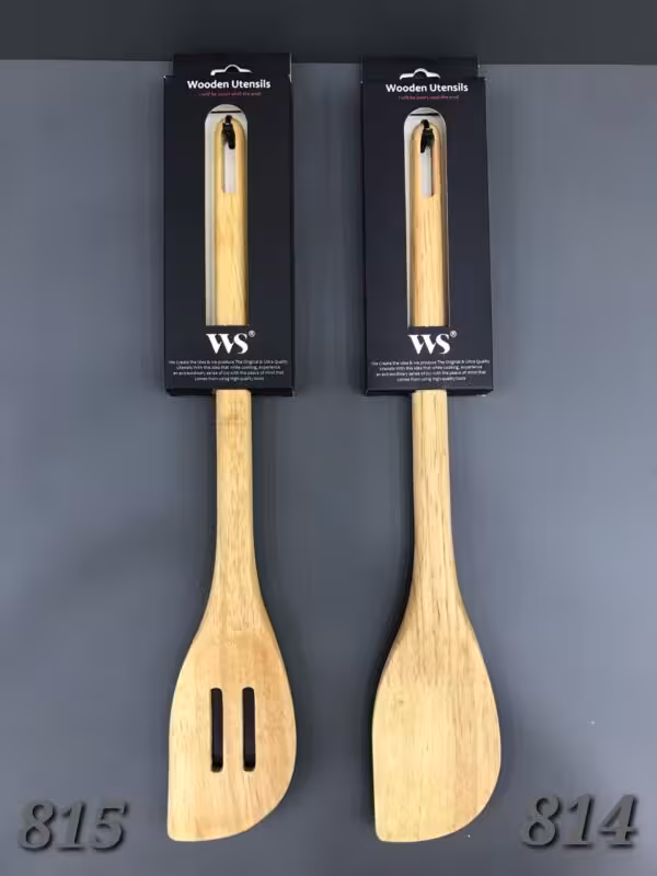 کفگیر چوبی لبه گرد ساده و شیار دار WS کد 814-815