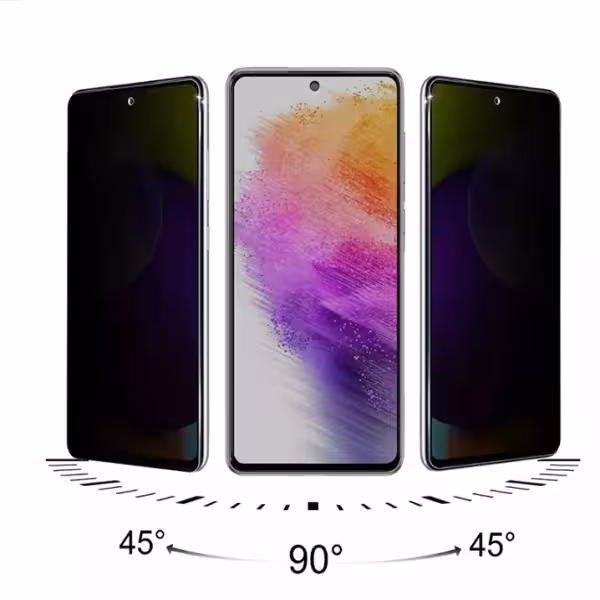 گلس حریم شخصی گوشی سامسونگ Glass M52 5G/M51/A81/NOTE 10 LITE/A71/A72/A73 5G پرایوسی شیشه ای مشکی خصوصی A73