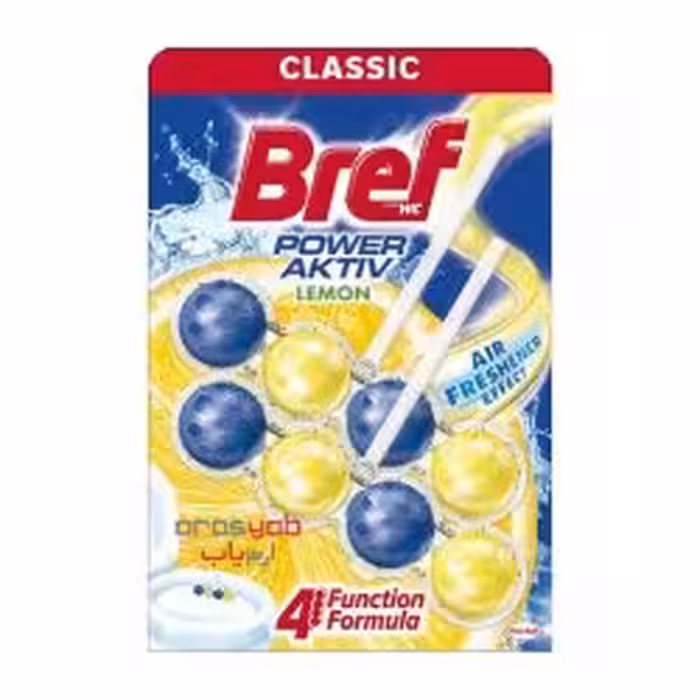 ضد عفونی کننده توپی لیمویی برف Bref توالت فرنگی 8 عددی