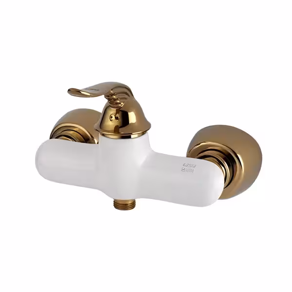 شیر توالت کسری مدل رایان سفید طلایی