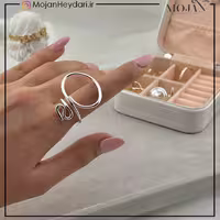 انگشتر زنانه آبکاری نقره رنگ ثابت کد ta10013