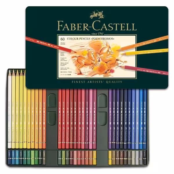 مداد رنگی پلی کروم 60 رنگ Fabercastell (ساخت آلمان)
