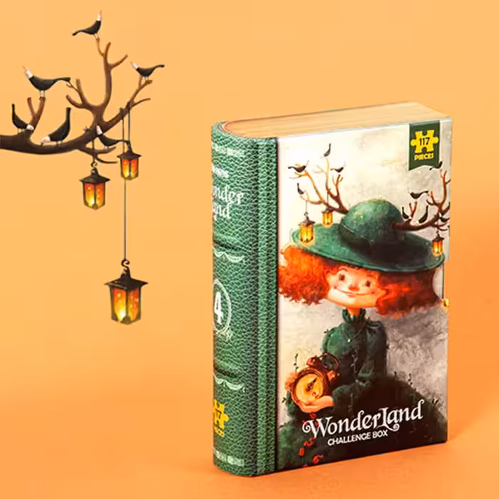 پازل کودک KID FANS مدل دختر Wonder Land RED HAIRED GIRL کد KS2424