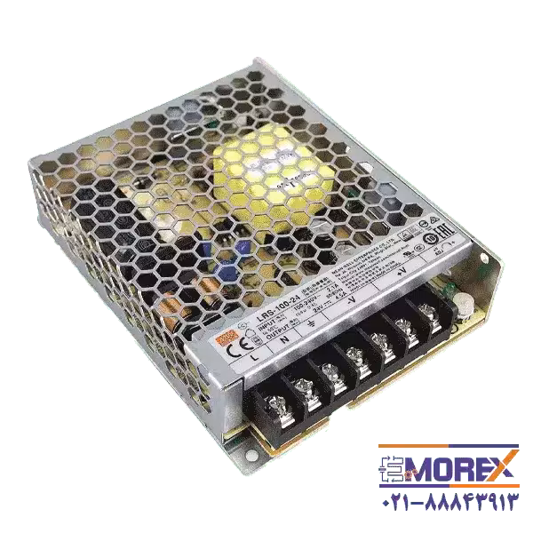 منبع تغذیه 24 ولت 4.5 آمپر مینول | MEAN WELL مدل LRS-100-24