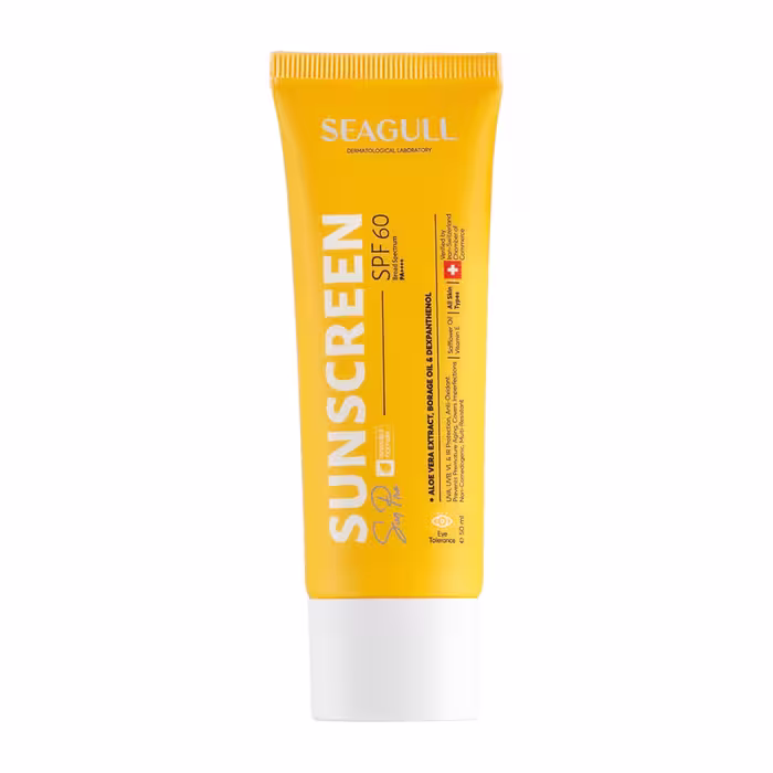 کرم ضد آفتاب بی رنگ SPF 60 سی گل مناسب انواع پوست حجم 50 میلی لیتر