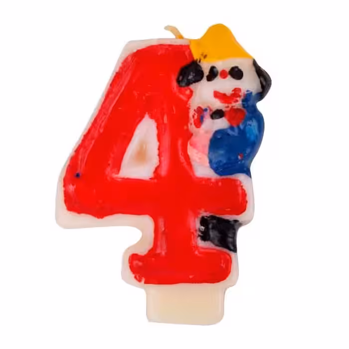 شمع تولد مدل دلقک طرح عدد 4