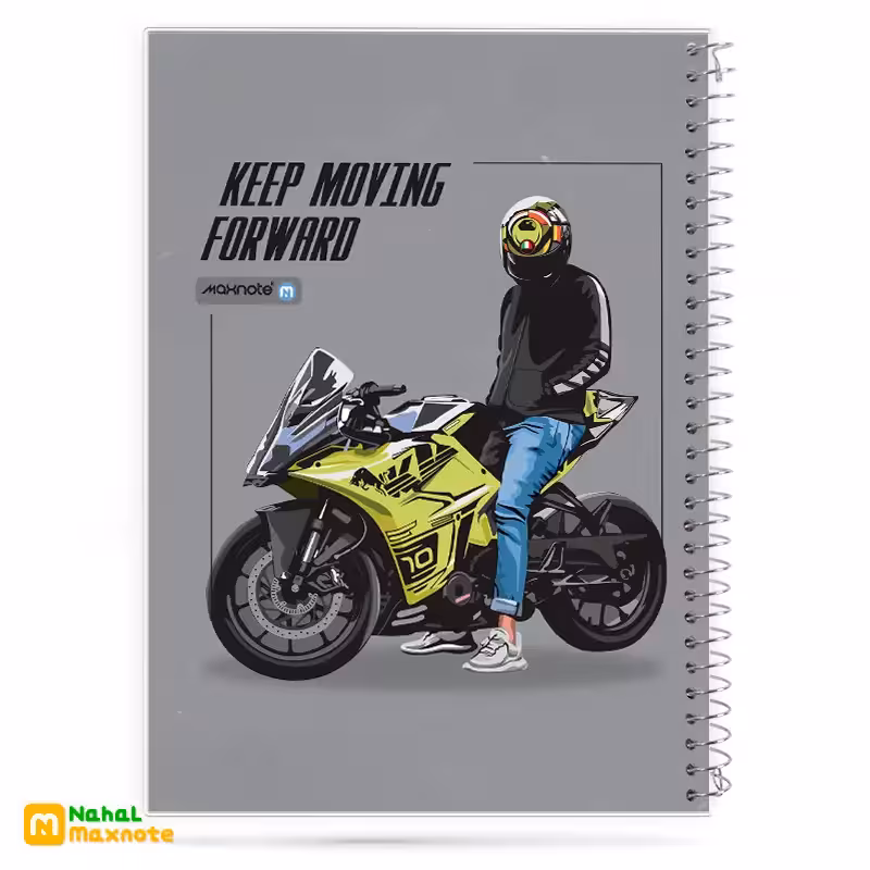 دفتر 100 برگ سیمی طلقی( طرح موتور ماشین) کد 9131.طرح 3