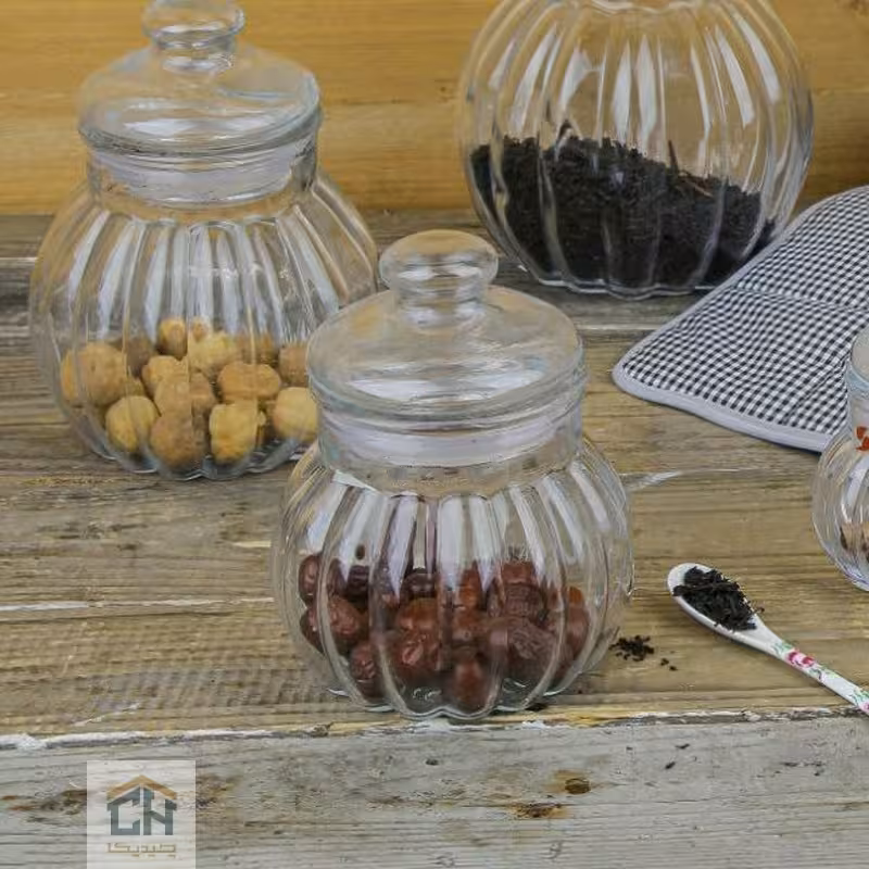 بانکه شیشه ای سایز3 طرح کدو مدل 3259