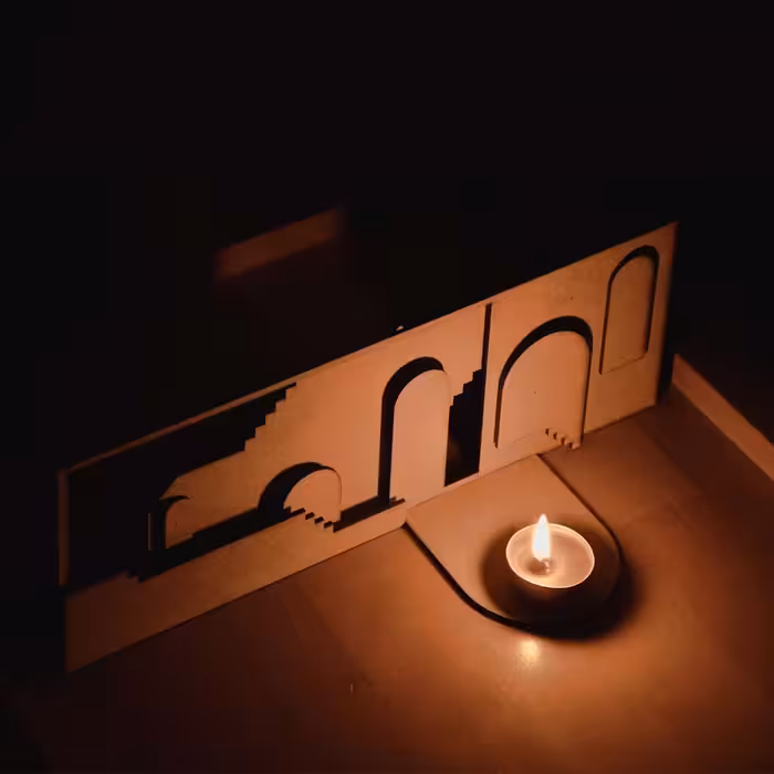 جاشمعی چوبی ایمجین گالری طرح مینیمال 6