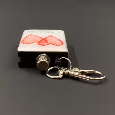 فندک مدل کبریتی طرح دوقلب عاشق کد DKD-744