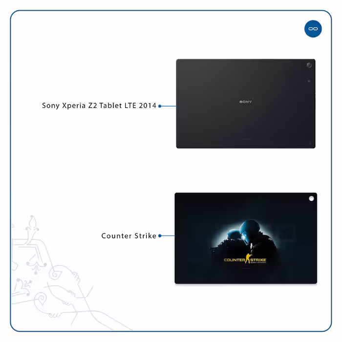 برچسب پوششی ماهوت مدل Counter-Strike مناسب برای تبلت سونی Xperia Z2 Tablet LTE 2014