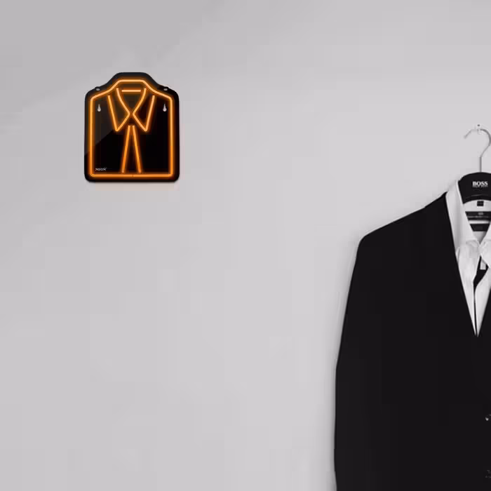 چراغ دیواری نئون دیزاین طرح Men-Clothes-BL_ORG
