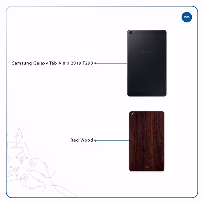 برچسب پوششی ماهوت مدل Red-Wood مناسب برای تبلت سامسونگ Galaxy Tab A 8.0 2019 T290