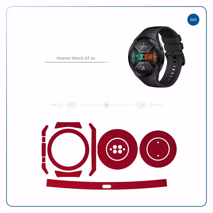 برچسب ماهوت طرح Matte Warm Red مناسب برای ساعت هوشمند هوآوی Watch GT 2e