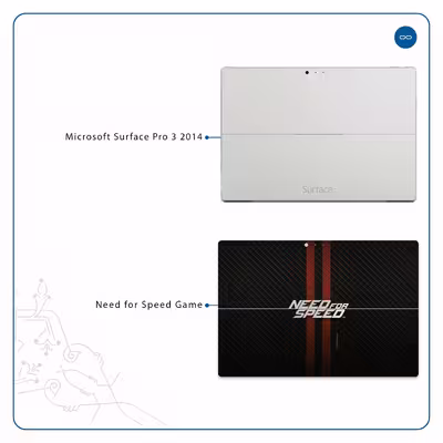 برچسب پوششی ماهوت مدل Need-for-Speed-Game مناسب برای تبلت مایکروسافت Surface Pro 3 2014