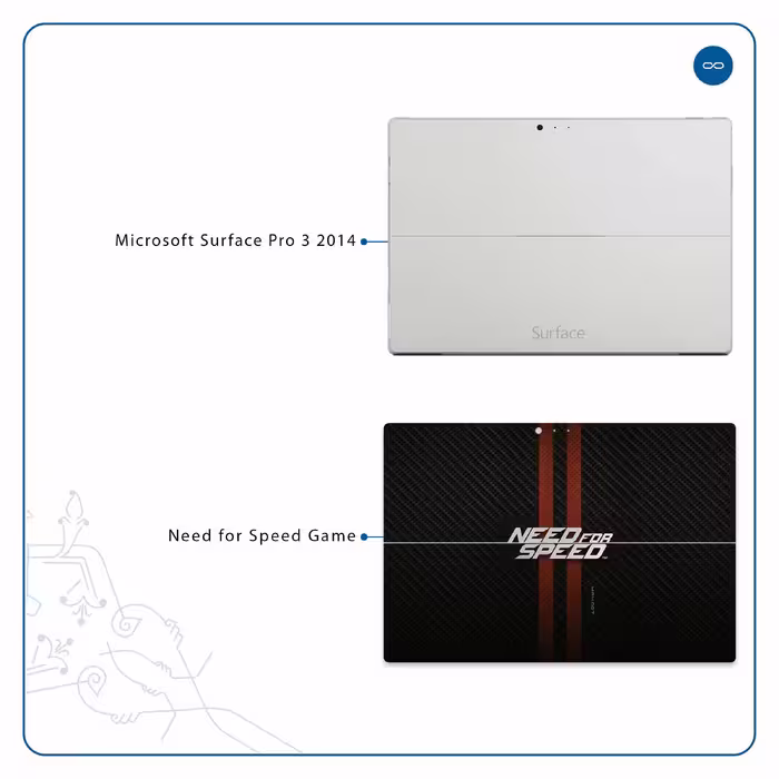 برچسب پوششی ماهوت مدل Need-for-Speed-Game مناسب برای تبلت مایکروسافت Surface Pro 3 2014