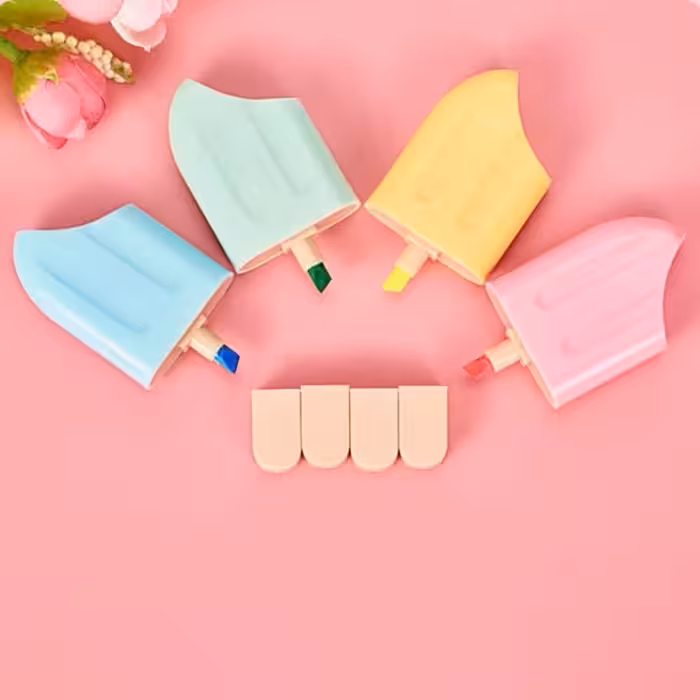 ماژیک علامت گذار مدل پاستلی طرح بستنی کد 007 بسته 2 عددی