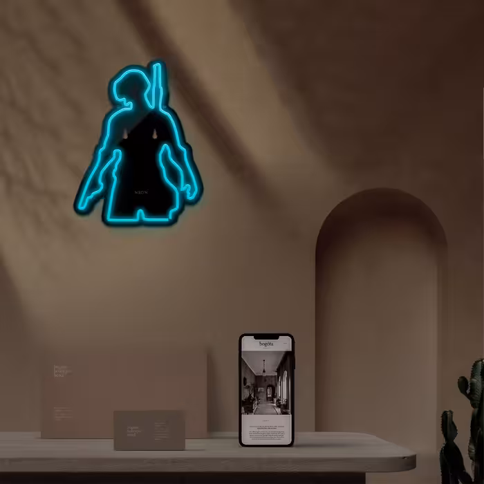 چراغ دیواری نئون دیزاین طرح Pubg-BL_TBL