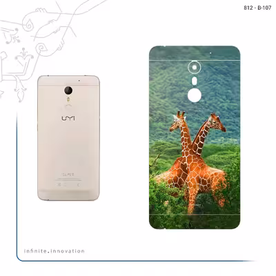 برچسب پوششی ماهوت مدل Giraffe مناسب برای گوشی موبایل یومی Super