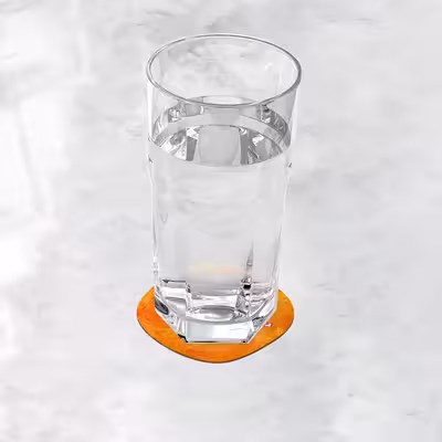 زیر لیوانی ترمه طراحان ایده مدل روزهاشان پرتقالی کد trm110 بسته 6 عددی