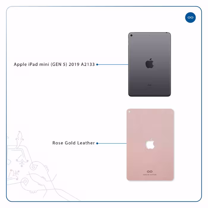 برچسب پوششی ماهوت مدل Rose Gold Leather مناسب برای تبلت اپل iPad mini (GEN 5) 2019 A2133