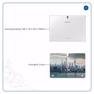 برچسب پوششی ماهوت مدل Shanghai City مناسب برای تبلت سامسونگ Galaxy Tab S 10.5 2014 T800