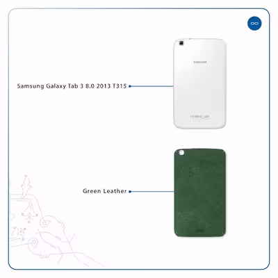 برچسب پوششی ماهوت مدل Green-Leather مناسب برای تبلت سامسونگ Galaxy Tab 3 8.0 2013 T315