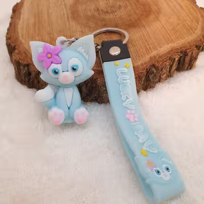 جاکلیدی مدل سیلیکونی طرح گربه گل به سر کد DB20