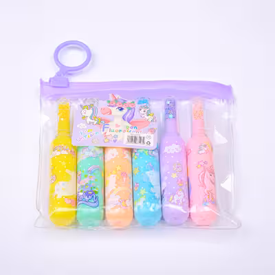 ماژیک علامت گذار مدل یونیکورن بسته 6 عددی