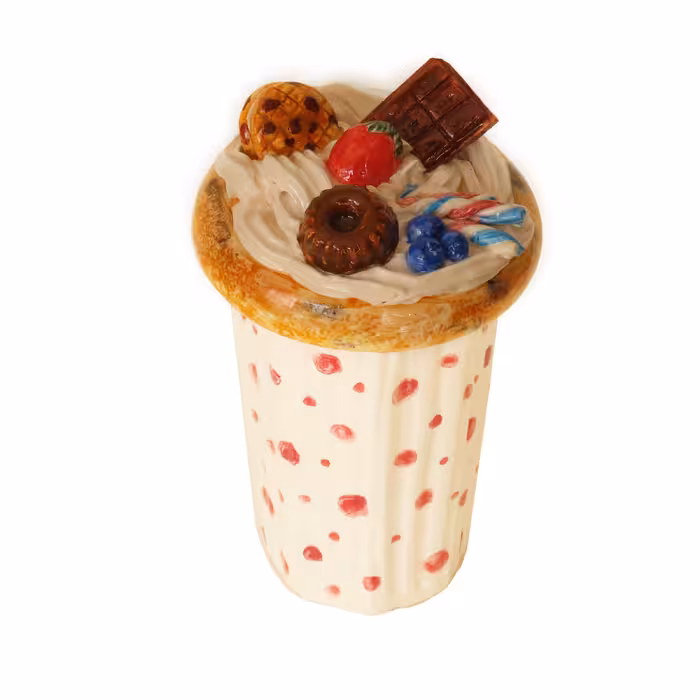 ماگ سرامیکی طرح بستنی مدل دستساز کد 1070