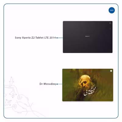 برچسب پوششی ماهوت مدل Dr-Mosadeq مناسب برای تبلت سونی Xperia Z2 Tablet LTE 2014