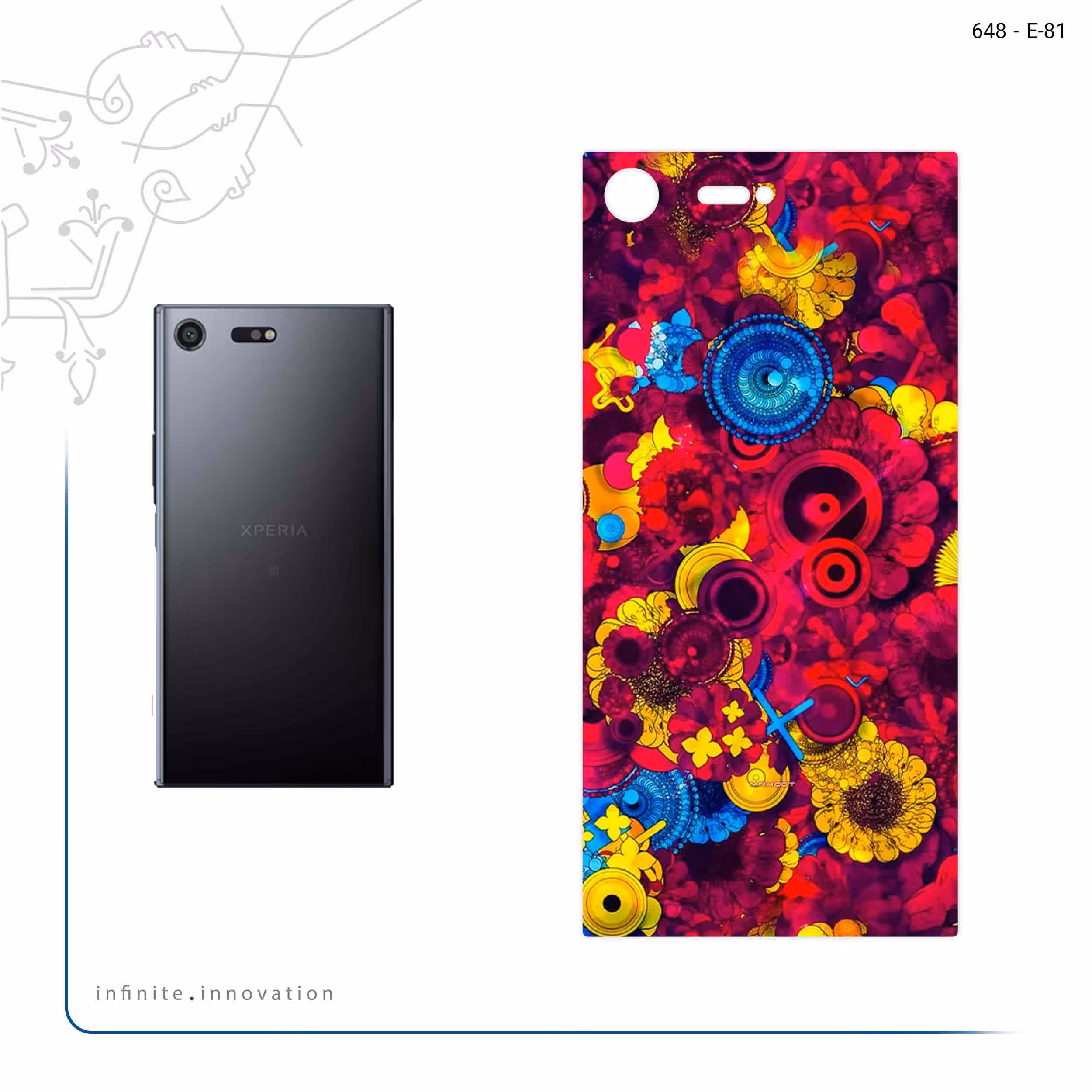 برچسب پوششی ماهوت مدل Vector Flower Garden Digital Art مناسب برای گوشی موبایل سونی Xperia XZ Premium