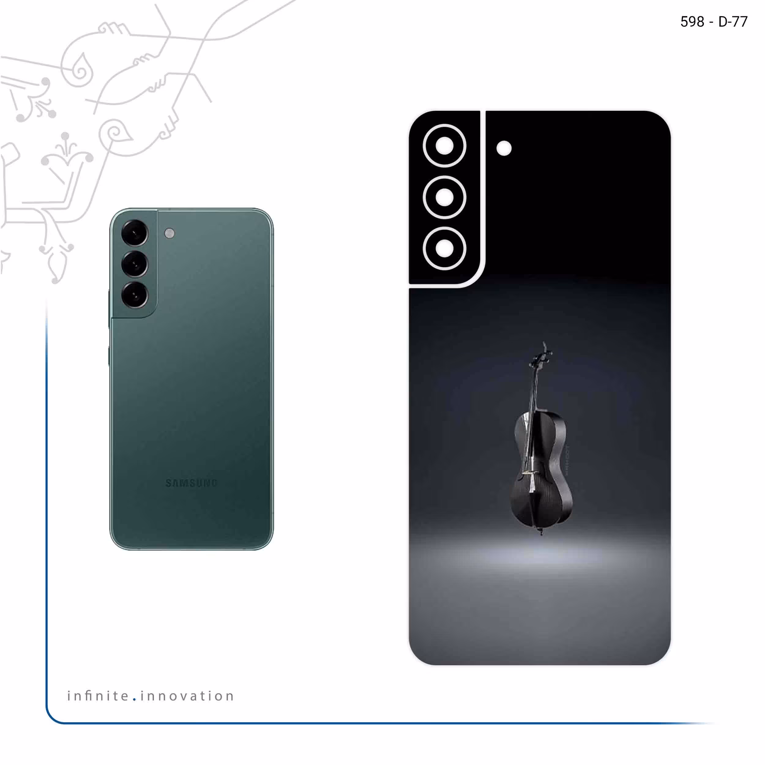 برچسب پوششی ماهوت مدل Cello مناسب برای گوشی موبایل سامسونگ Galaxy S22 Plus 5G