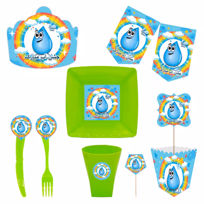  مجموعه 72 عددی تم تولد طرح جشن آب