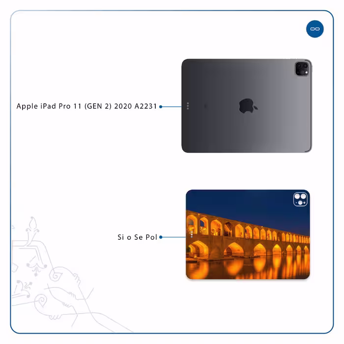 برچسب پوششی ماهوت مدل Si-O-Se-Pol مناسب برای تبلت اپل iPad Pro 11 (GEN 2) 2020 A2231
