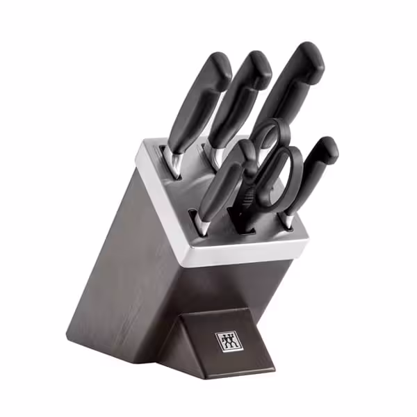 سرویس چاقو 7 پارچه زولینگ مدل فور استار با پایه خود تیز شونده ZWILLING Four Star Self Sharpening Knife Block