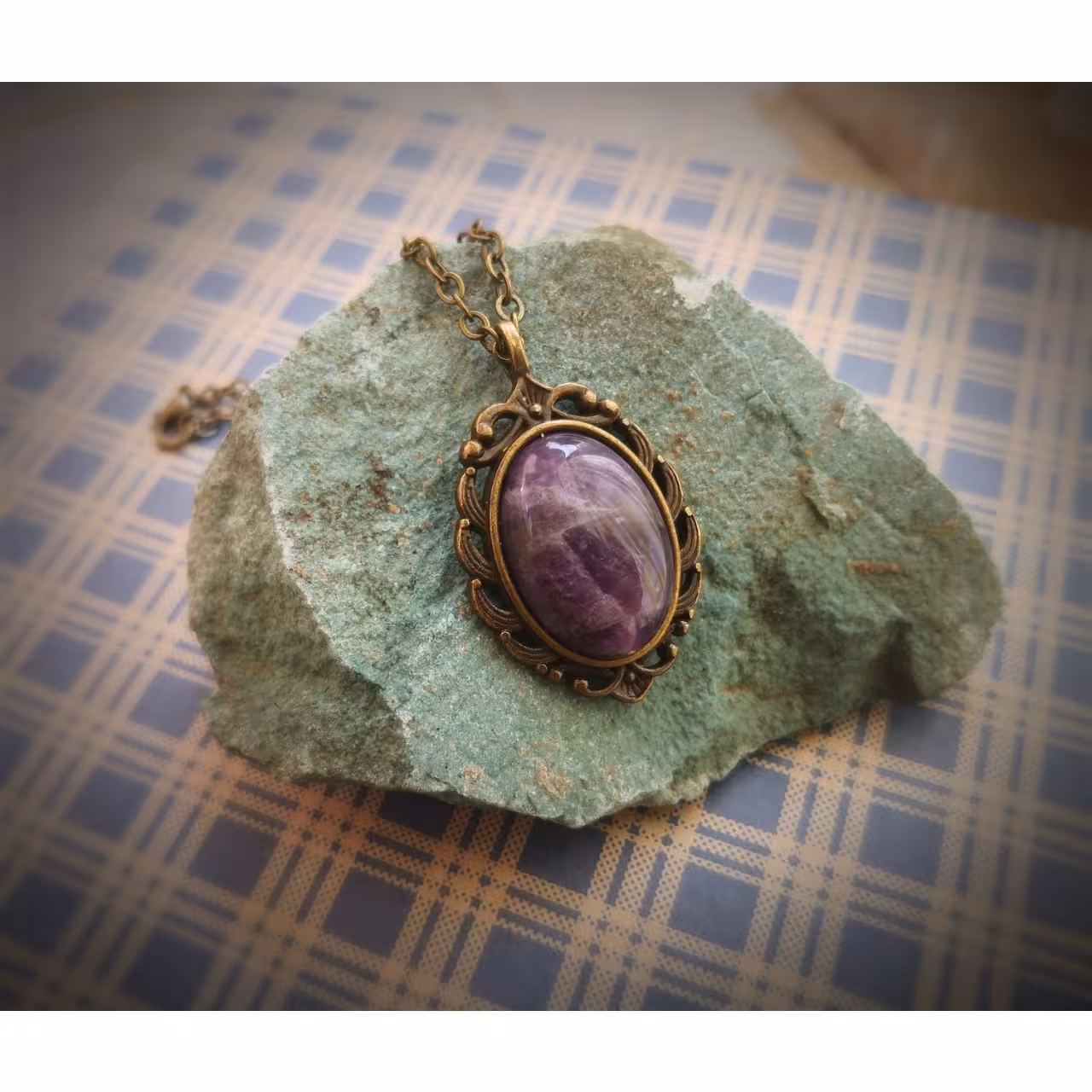 گردنبند سنگ امتیست Amethyst