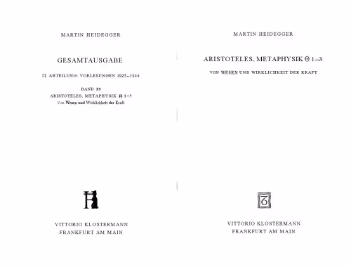 خرید و دانلود نسخه کامل کتاب Aristoteles: Metaphysik IX, 1-3: Vom Wesen und Wirklichkeit der Kraft (Sommersemester 1931)