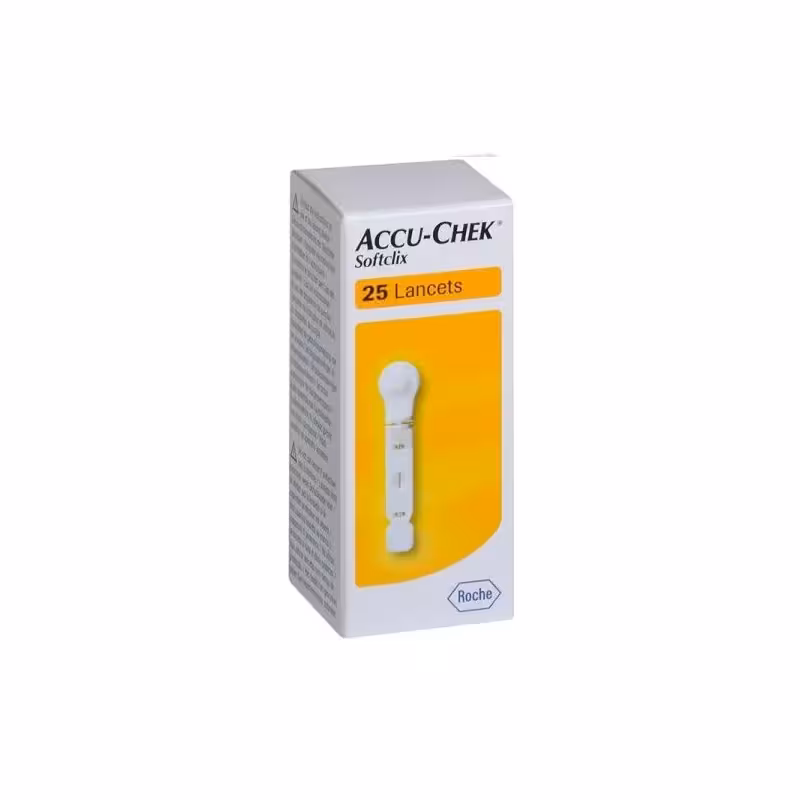 سوزن تست قندخون اکیوچک مدل Softclix / بسته 25 عددی