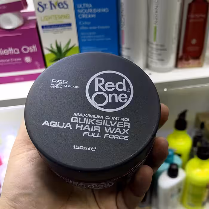 ژل مو سیلور رد وان حجم 150 میلی لیتر    Maximum control Quik silver Aqua hair wax Full force | amazonchi