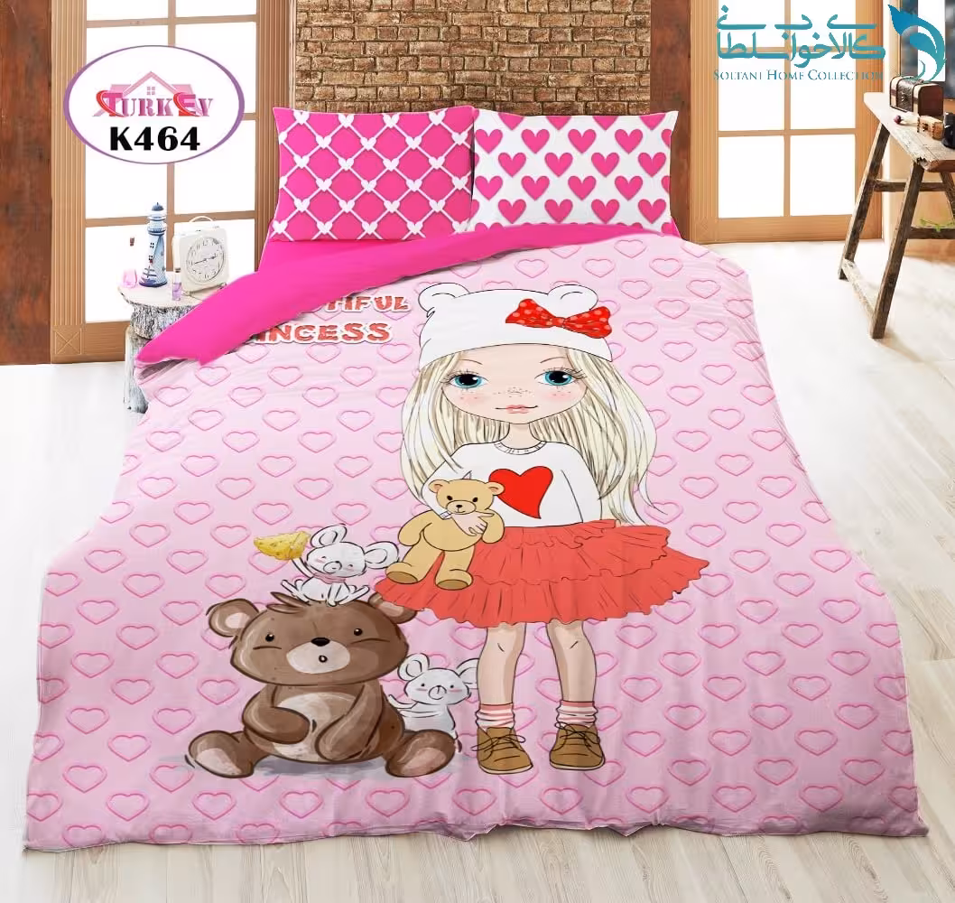 روتختی طرح پرنسس زیبا  یکنفره برند Turkev کد K464