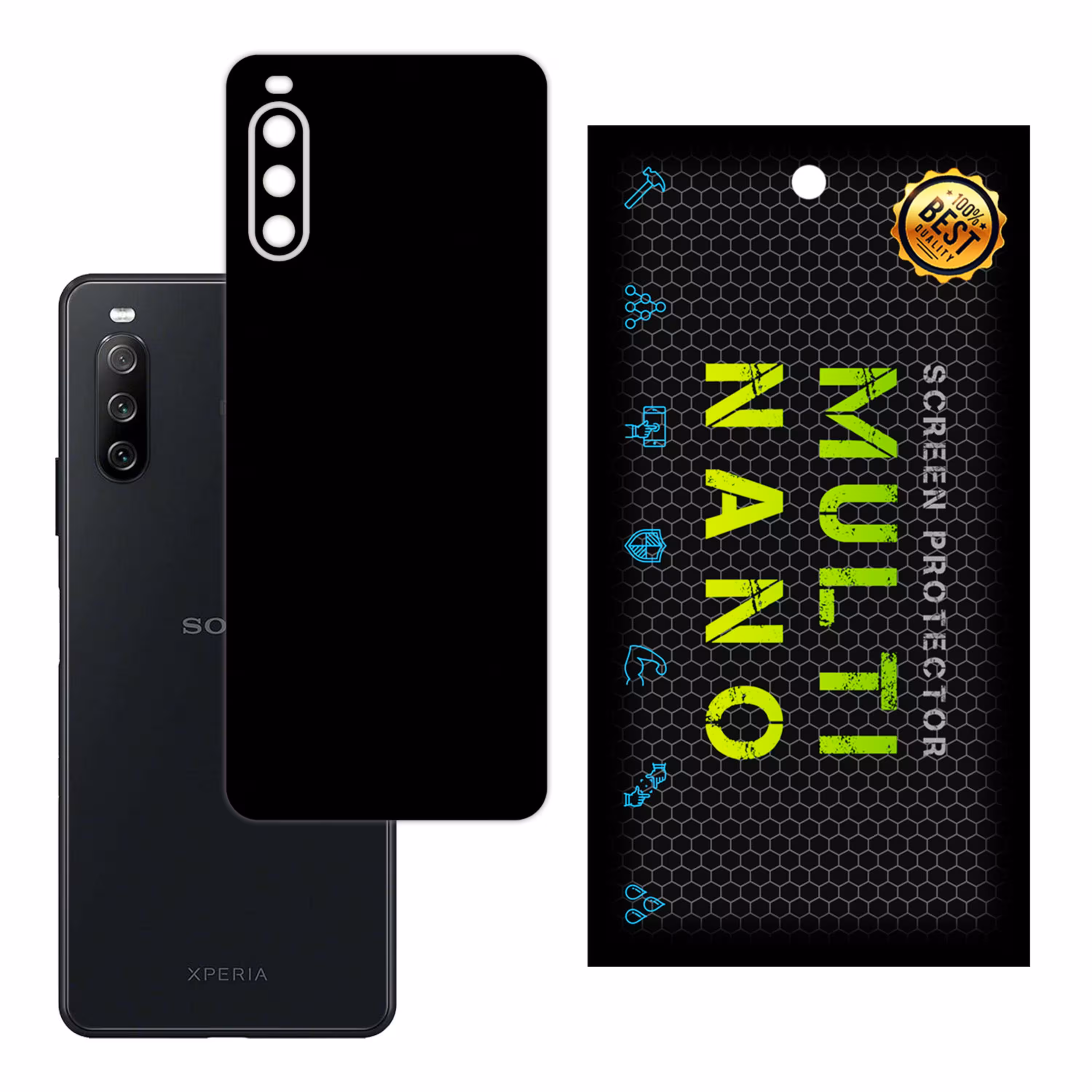 برچسب پوششی MultiNano مدل X-F1M-Black برای پشت  مویایل  Sony 10 III
