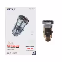 شارژر فندکی فست و PD دو پورت Nitu مدل NDC33 20W - خاکستری