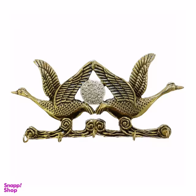 جاکلیدی دیواری مدل مرغابی نگین دار کد 102664