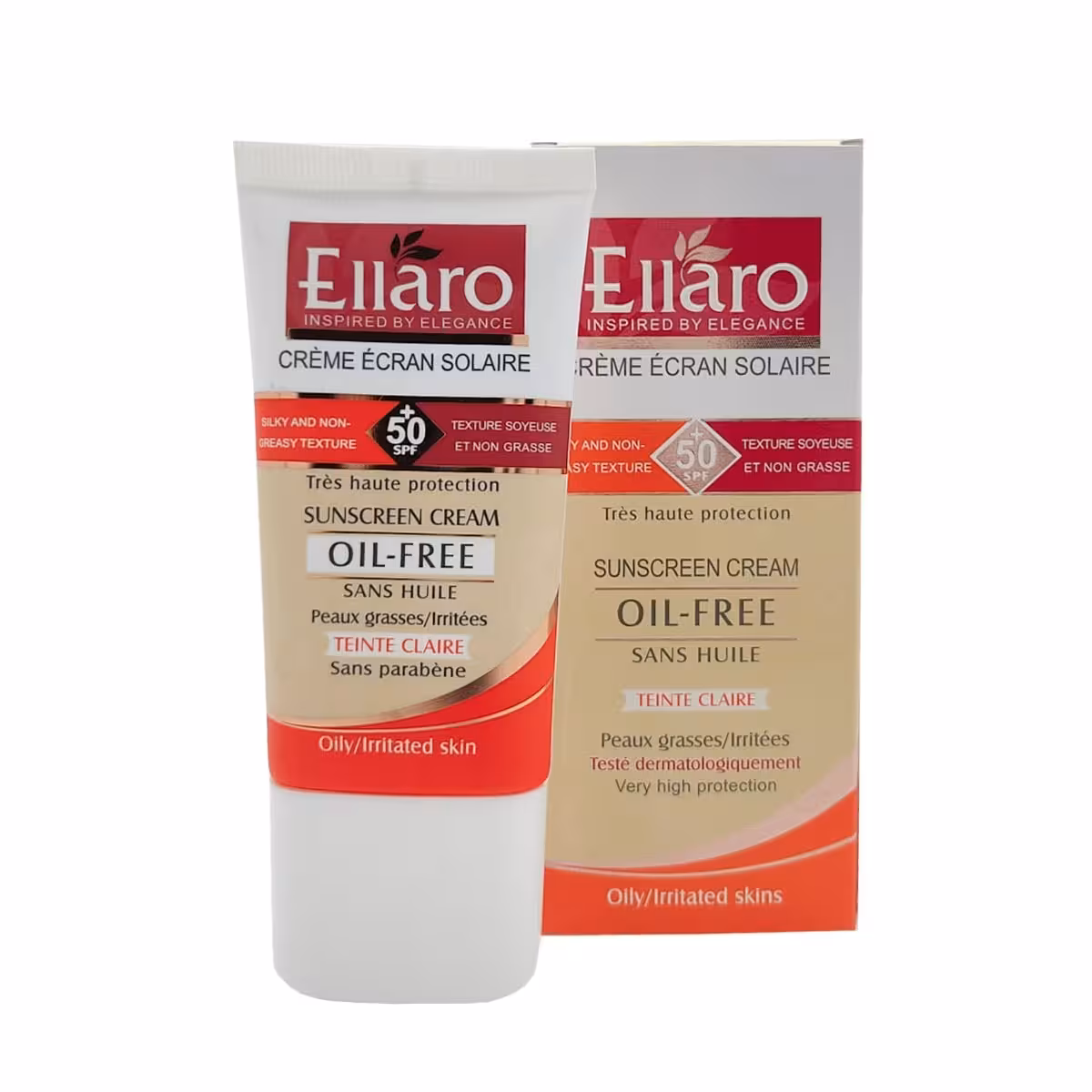 کرم ضد آفتاب SPF50 پوست چرب الارو رنگ بژ روشن 40 میلی لیتر -