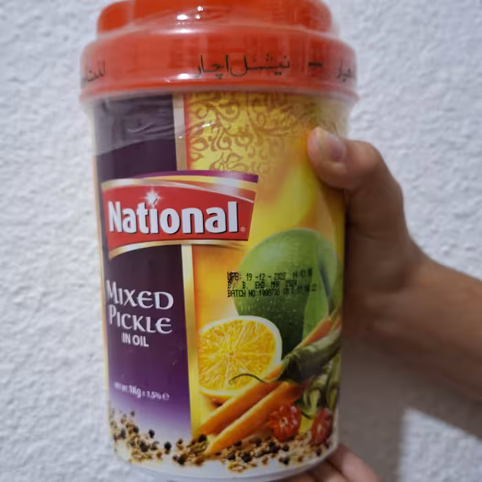 ترشی انبه پاکستانی برند نشنال مخلوط در وزن یک کیلویی