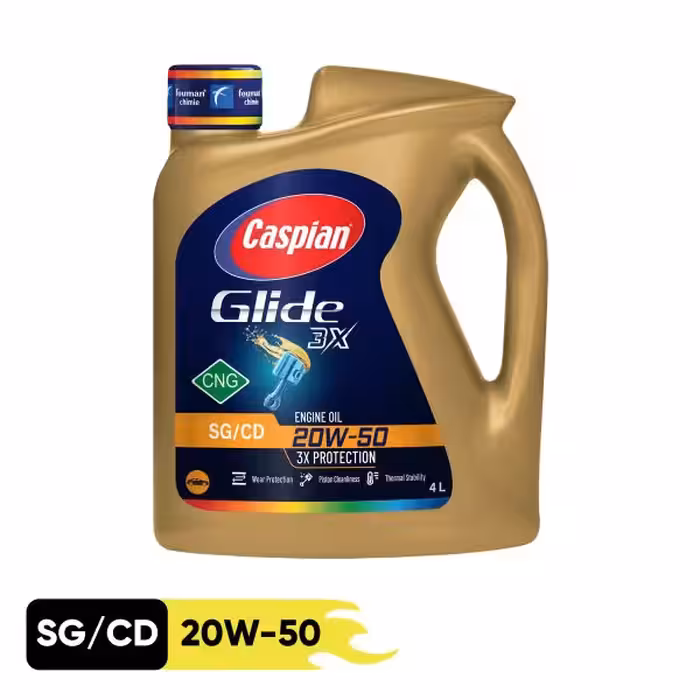 روغن موتور خودرو دوگانه سوز کاسپین مدل SG/CD 20W50 CNG حجم 4 لیتر