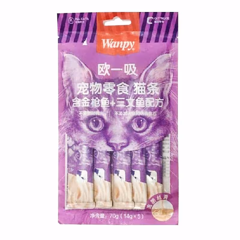 بستنی گربه ونپی مدل ماهی تن و ماهی سالمون Tuna & Salmon بسته 5 عددی