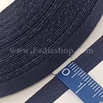 روبان 7 ساتن سرمه ای روشن