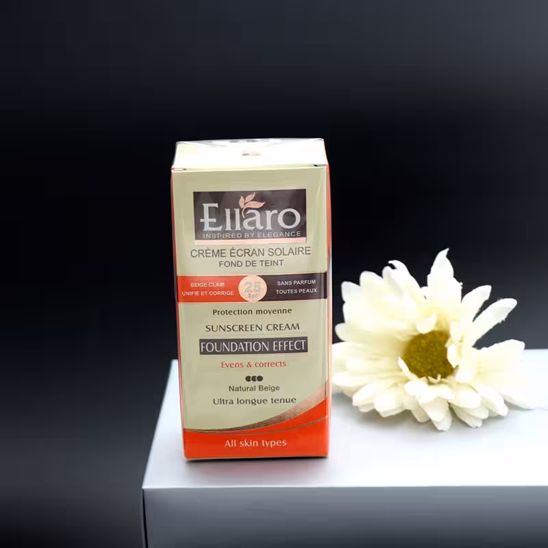کرم ضدآفتاب SPF25 انواع پوست بژطبیعی الارو 40 میل کرم پودری 90429